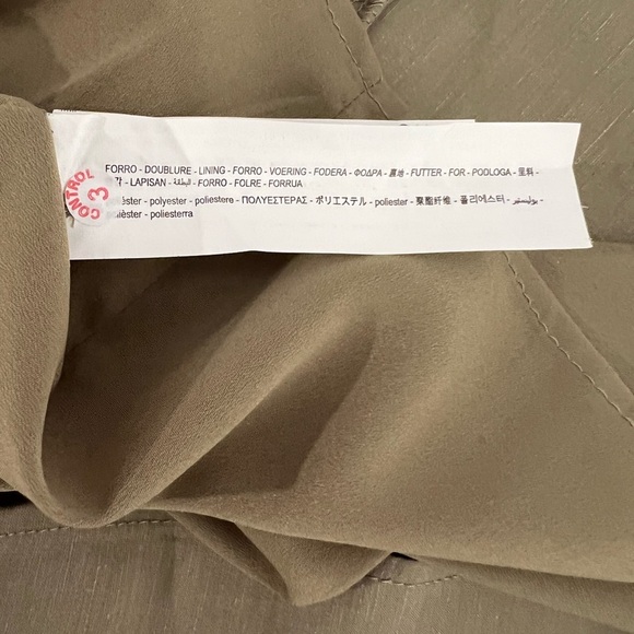 Zara * Stretchy Linen Blend Short Mini Dress Cut Out Green Olive L - Picture 8 of 8